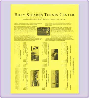 Flyers > Billy Stearns Tennis Center Membership Flyer