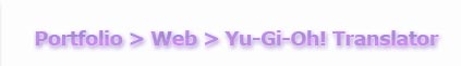 Yu-Gi-Oh! Translator Site